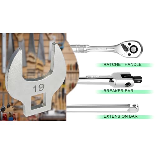 SABLUE 8-Piece Crowfoot Wrench Set (SAE/Inch) Crows Foot, Ideal for Tight Automotive Repair Spaces S0047 - Image 3
