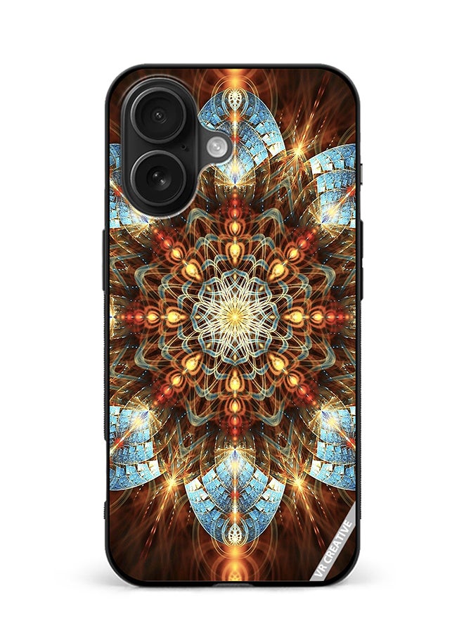 Protective Case Cover For Apple iPhone 16 Mandala Design Multicolour