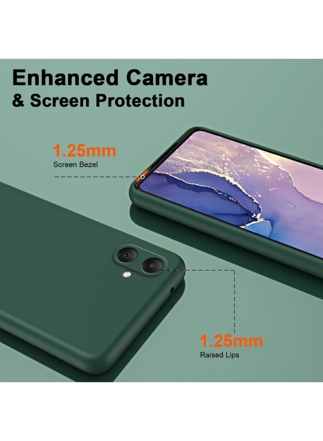 Samsung Galaxy A07 Case Cover Soft Slim fit Silicone Case Light weight Back Cover Matte Finish Shockproof Protective Cover Anti fingerprint Case Designed For Samsung Galaxy A07 Green - Image 3