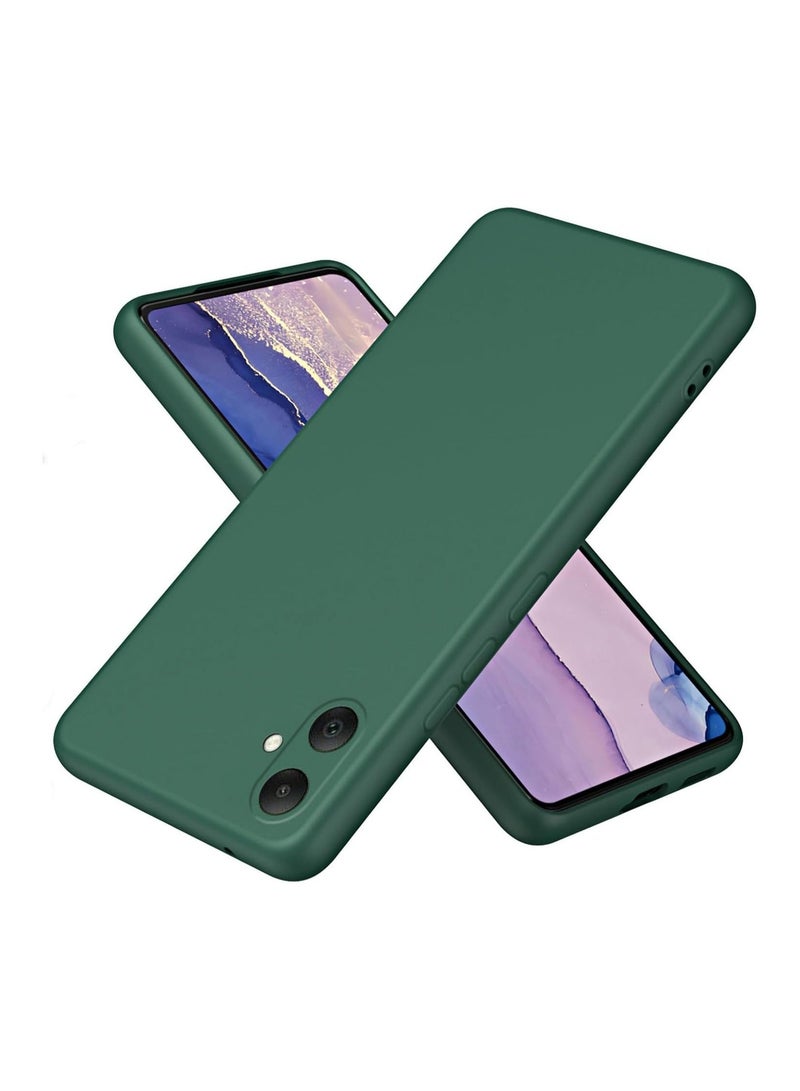 Samsung Galaxy A07 Case Cover Soft Slim fit Silicone Case Light weight Back Cover Matte Finish Shockproof Protective Cover Anti fingerprint Case Designed For Samsung Galaxy A07 Green - Image 1