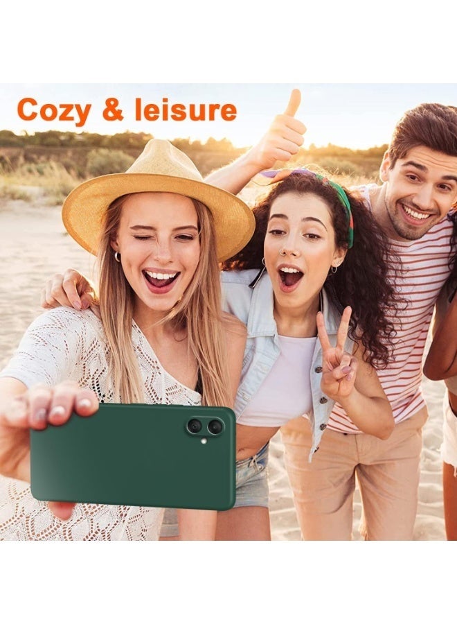 Samsung Galaxy A07 Case Cover Soft Slim fit Silicone Case Light weight Back Cover Matte Finish Shockproof Protective Cover Anti fingerprint Case Designed For Samsung Galaxy A07 Green - Image 5