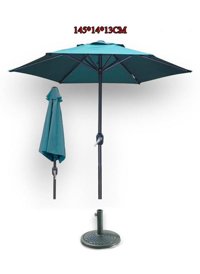 درامــــــا هوم  مظلة طاولة للفناء الخارجي 9 قدم للفناء الخارجي بعامل حماية من الاشعة فوق البنفسجية 50+، مظلات رفع بدعامة كبيرة للشرفة مع زر ضغط للإمالة ومقاومة للماء للحديقة وحمام السباحة والشرفة والفناء الخلفي - Image 2