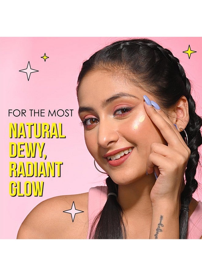 بلو هيفن برايمر Blue Heaven Prime & Shine Flawless Illuminating Primer + Strobe Cream | برايمر + هايلايتر + مرطب | غني بفيتامين سي والنياسيناميد لبشرة متوهجة بشكل طبيعي، وردي ذهبي، 25 جرام - Image 2