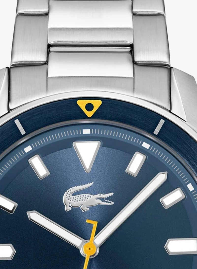 Lacoste  3-Hand Boston Collection Quartz Movement Watch For Men With Silver Stainless Steel Bracelet - 2011424 for Men | Best Price UAE