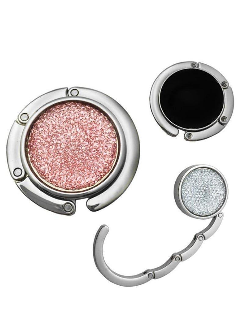 Loquat 3 Pcs Foldable Table Purse Hooks - Bag Hanger Collection, Folding Handbag Desk Hanger - Image 2