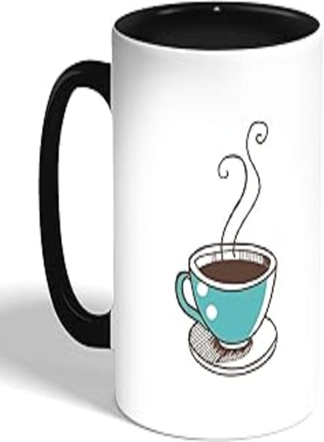 A cup of coffee Printed Coffee Mug, Black