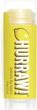 Hurraw Lemon Lip Balm Organic Certified Vegan Cruelty and Gluten Free NonGMO 100 Natural Ingredients Bee Shea Soy and Palm Free Made in USA - Image 1
