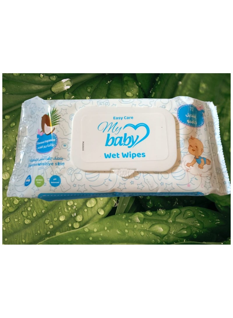 Easy Care Baby Wipes Coconut Scent - 72 Wipes - Pack of 3 Value Packs - Image 3