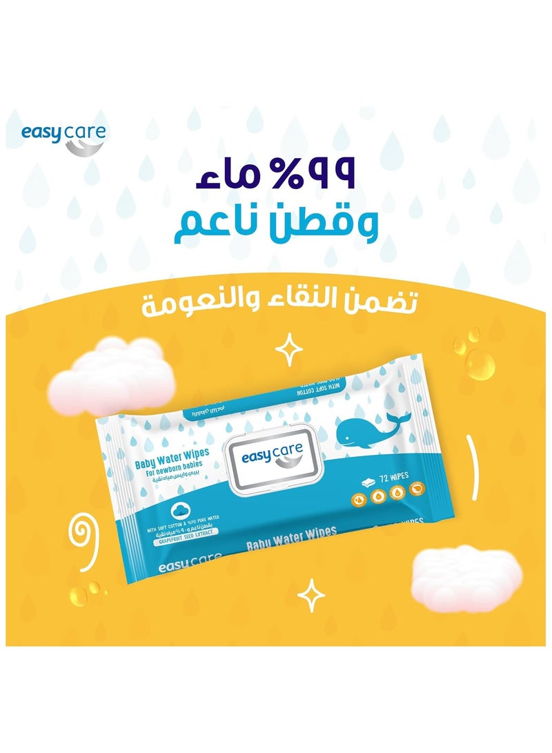 Easy Care Baby Wipes Coconut Scent - 72 Wipes - Pack of 3 Value Packs - Image 4
