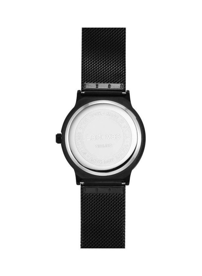 لاديفاس ساعة يد أنيقة بعقارب وسوار من الستانلس ستيل مقاومة للماء والصدأ بتصميم عصري راقٍ طراز  S9659G - Image 4