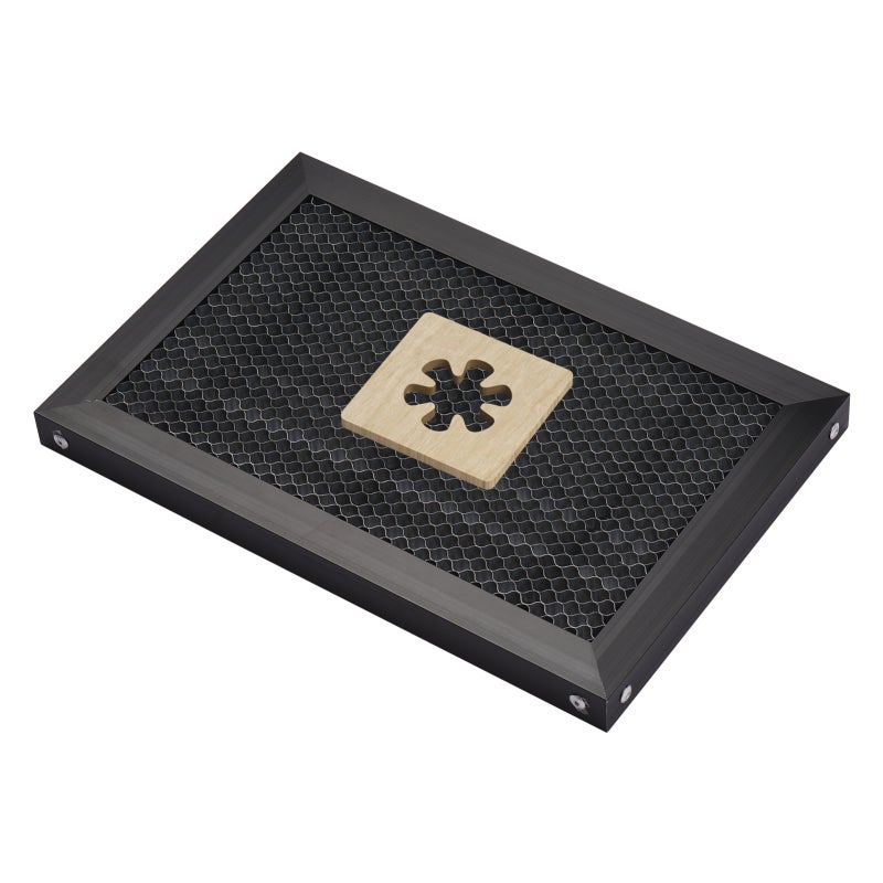 Honeycomb Engraving Table: Black Galvanized Iron Mesh Aluminum Alloy Edge - Sturdy Deformation-resistant Cut-through Indicator Design for Diode Engravers Cutting Wood Acrylic - Image 1