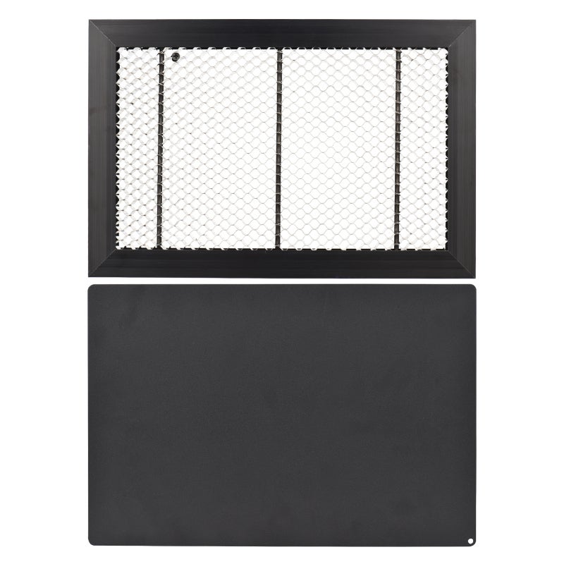 Honeycomb Engraving Table: Black Galvanized Iron Mesh Aluminum Alloy Edge - Sturdy Deformation-resistant Cut-through Indicator Design for Diode Engravers Cutting Wood Acrylic - Image 2
