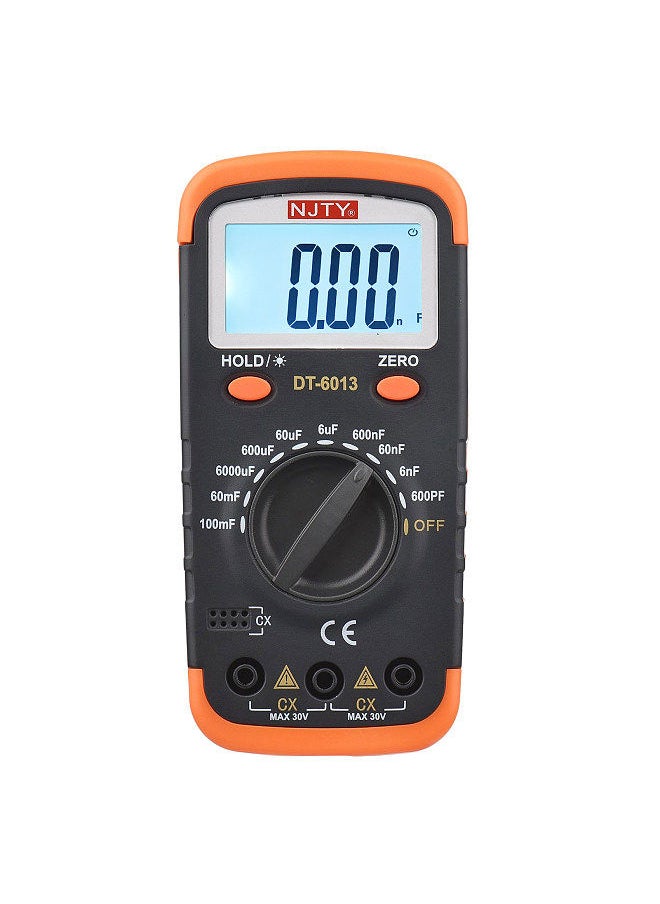 NJTY - Digital Capacitance Meter with LCD Backlight Display 600pF to 100mF High Accuracy 6000 Counts Capacitor Tester Kit - Image 1