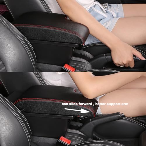 HRCHCG for Nissan Juke Consoles Armrest Box Double Layer Storage with 3 USB Port - Image 5