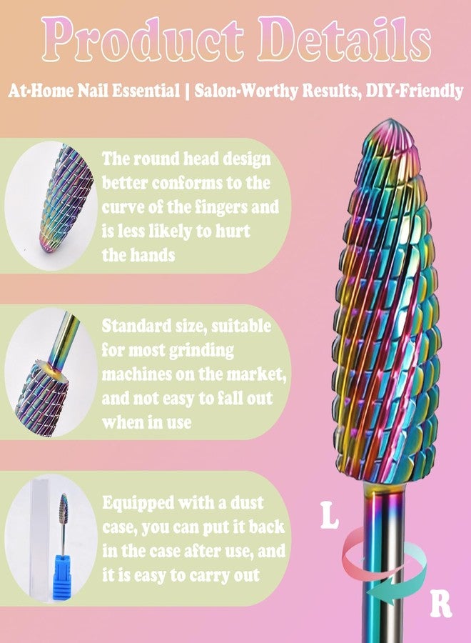FANTEXY 3/32" Carbide Nail Drill Bits,Cuticle Clean Nail Drills Bit,Gel Remover Drill Bit,Nails File Bits for Old Skin and Nails,Manicure Essentials Tools,Manicure Tech Must Haves (Medium - M) - Image 4