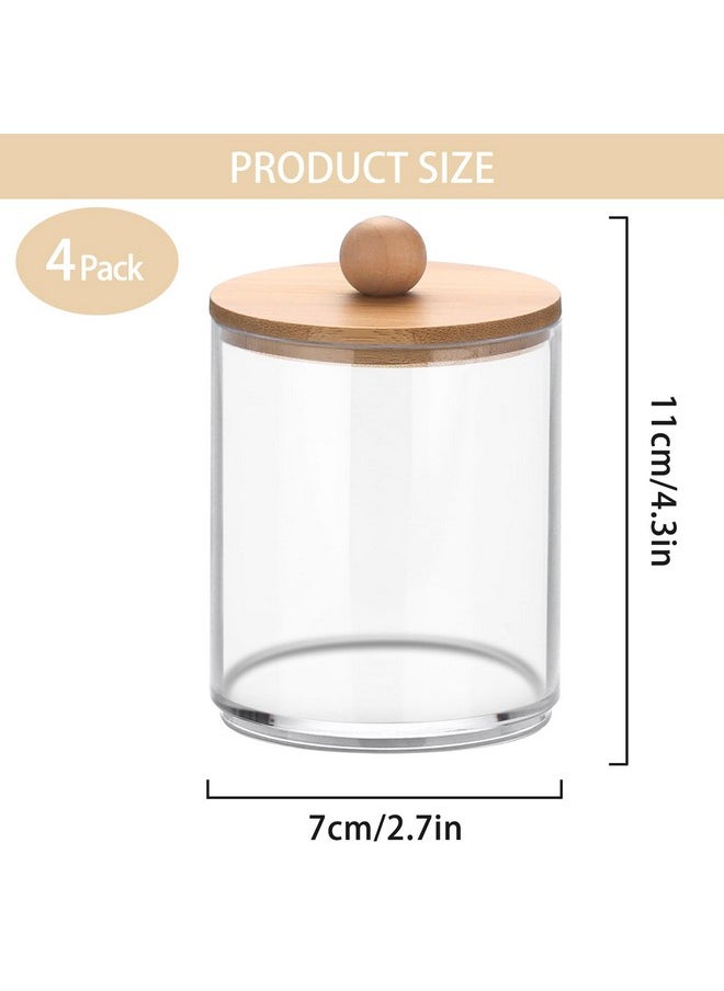 4 Pack Paperclip Holders With Bamboo Lid, Round Binder Holder For Desk, Clear Paper Clip Dispenser Small Office Supply Accessory Organizer Qtip Holder For Office Bathroom Vanity, Clear - pzsku/Z2CF67D3A7228F2F63F93Z/45/_/1731926020/fce9625e-2fb5-4cf0-ab67-f42bb7dc2732