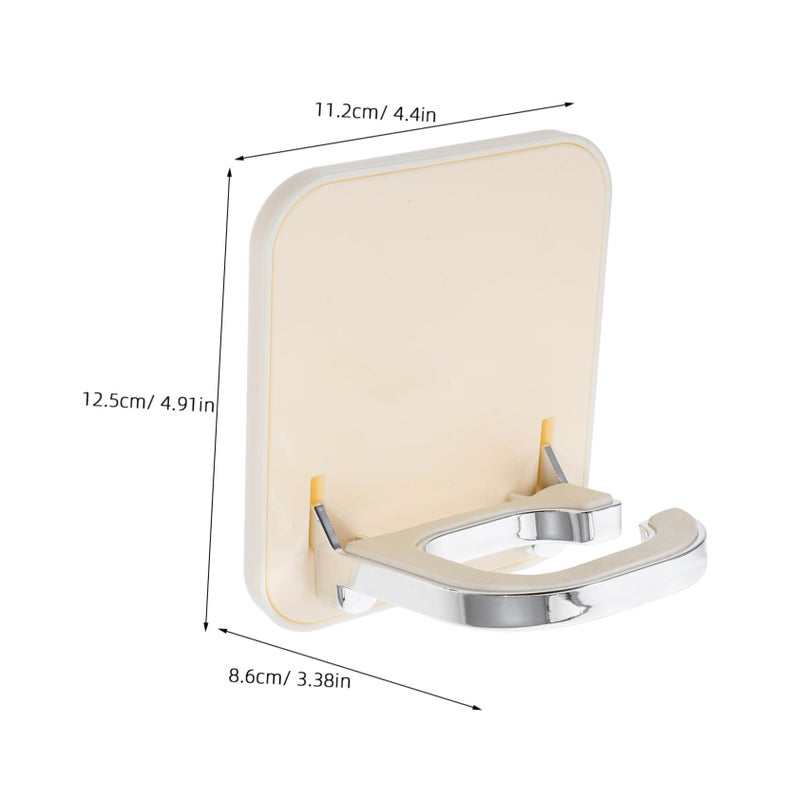 Wall Mounted Hair Dryer Holder with Plug Storage Groove for Bathroom Bedroom Salon Easy Installation - Image 3