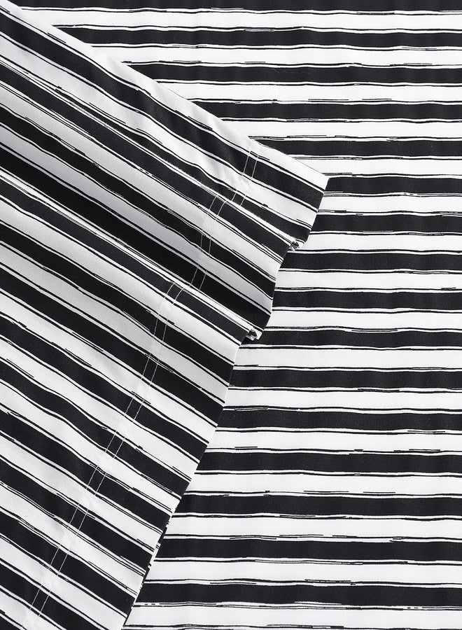 بتسي جونسون ملاءات سرير بيتسي جونسون - مقاس كوين، طقم مفروشات من قطن بيركال، منعش وبارد، خفيف الوزن وجيد التهوية (مخطط سكتشي، مقاس كوين) - Image 3