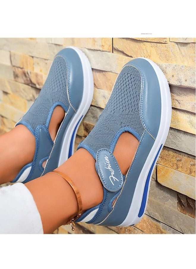 Generic Women's Spring Big Hole Casual Thick Soled Mesh Sports Shoes Increase Height, Women's Casual Shoes Are Trendy and Fashionable  - Image 2