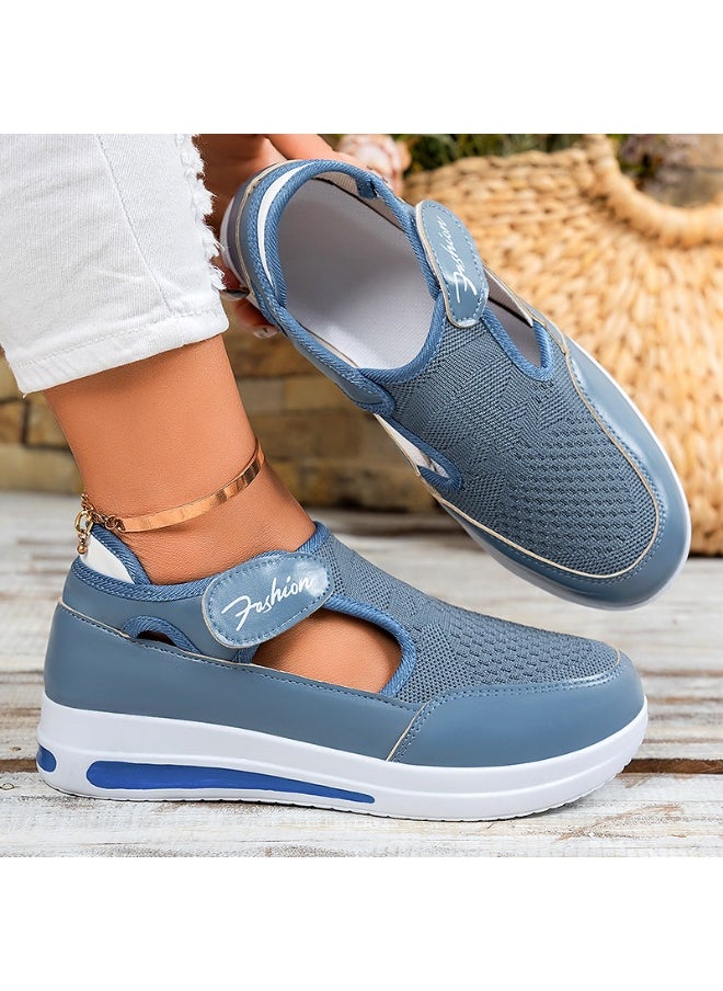 Generic Women's Spring Big Hole Casual Thick Soled Mesh Sports Shoes Increase Height, Women's Casual Shoes Are Trendy and Fashionable  - Image 1