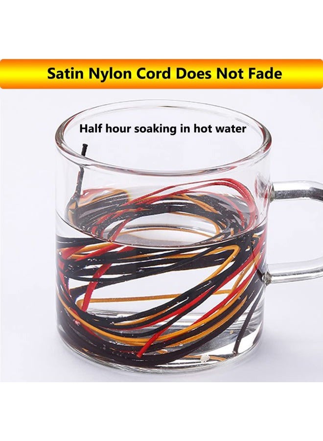 ChunLiou 2 mm 330 Feet Satin Nylon Cord String for Jewelry Making Bracelet Necklaces Beading Thread Rattail Macrame Kumihimo Chinese Knot Craft Red - Image 3