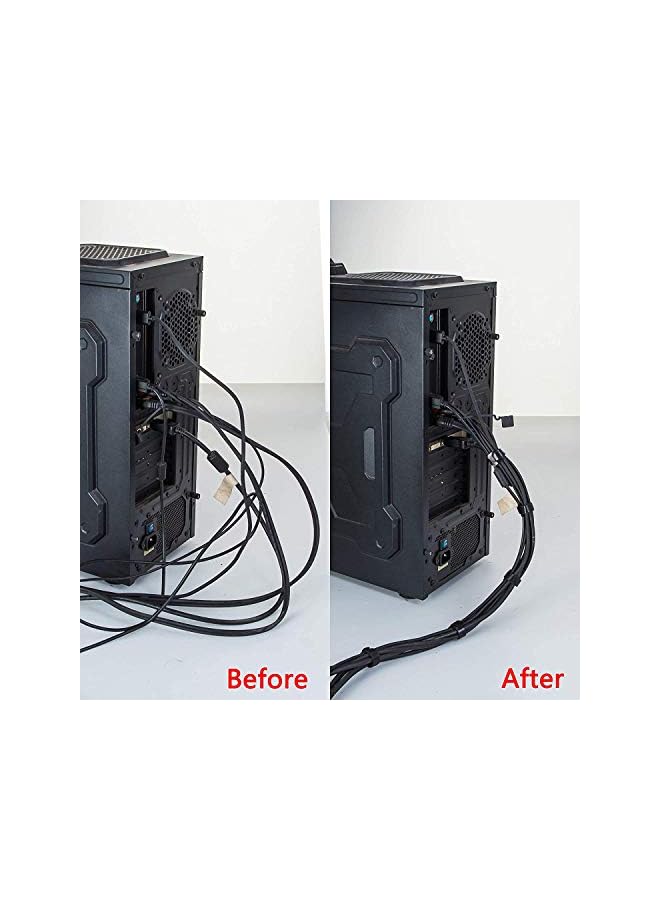 SHOWAY 50 قطعة من أربطة الكابلات القابلة لإعادة الاستخدام، أربطة كابلات ممتازة قابلة للتعديل مقاس 6 بوصات، أحزمة إدارة الكابلات المصنوعة من القماش المصنوع من الألياف الدقيقة، منظم الكابلات، أربطة الأسلاك - Image 5