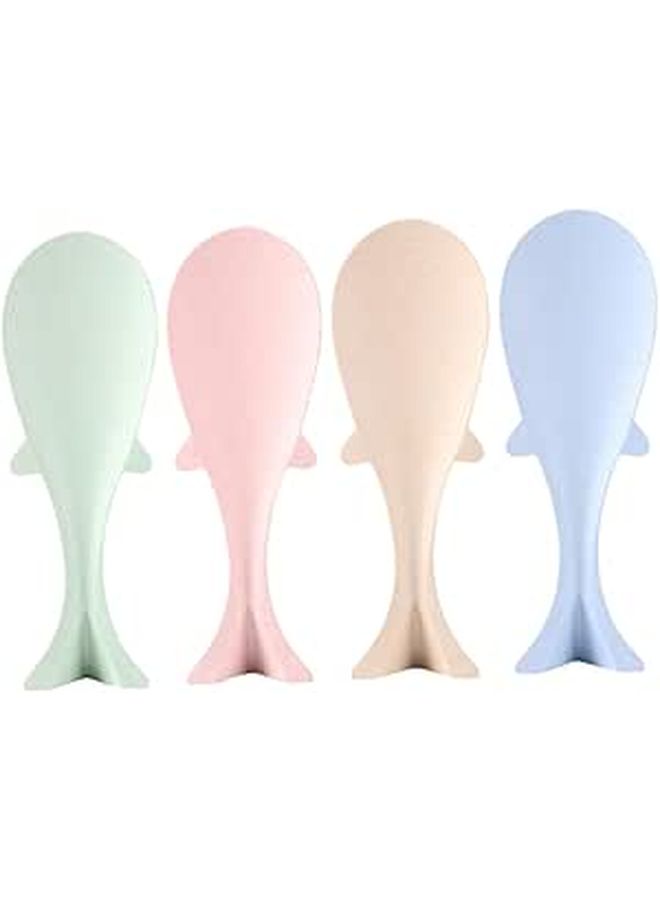 4pcs Wheat Straw Nonstick Kitchen Rice Spoons Set Paddle for Rice Cookers Serving - Image 1