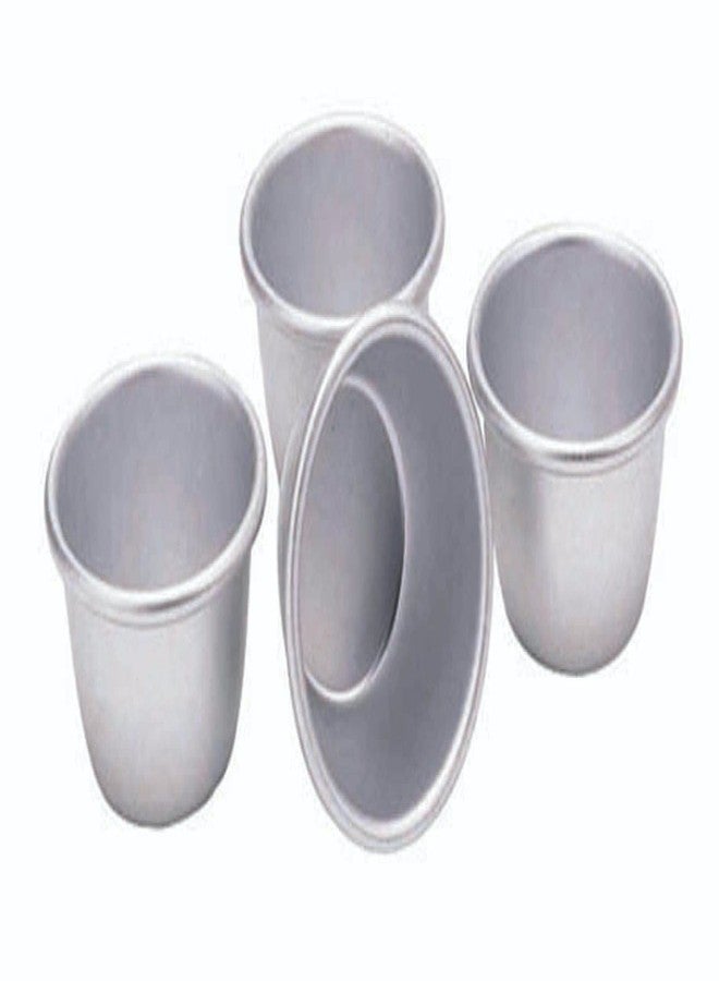 KitchenCraft Mini Pudding Mould Set of 4, Anodised Aluminium, 7.5 cm, - Image 1