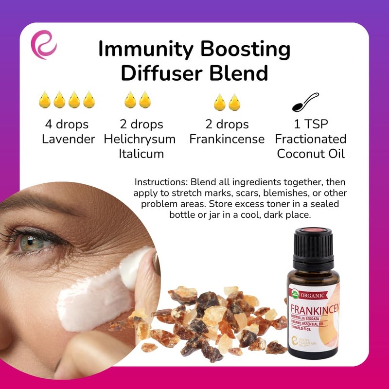 Rocky Mountain Oils Organic Frankincense Essential Oil - 100% Pure & Natural Aromatherapy Grade | Rich, Sweet Scent Diffusers Oil, Home, Hair Care, DIY Candle Making, Spa and Hotel Diffuser 15ml - Image 3