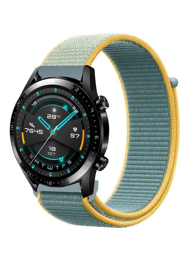 NIBEMINENT Replacement Band For Huawei Watch GT 2 - 46mm Sunshine Green/Yellow - Image 1