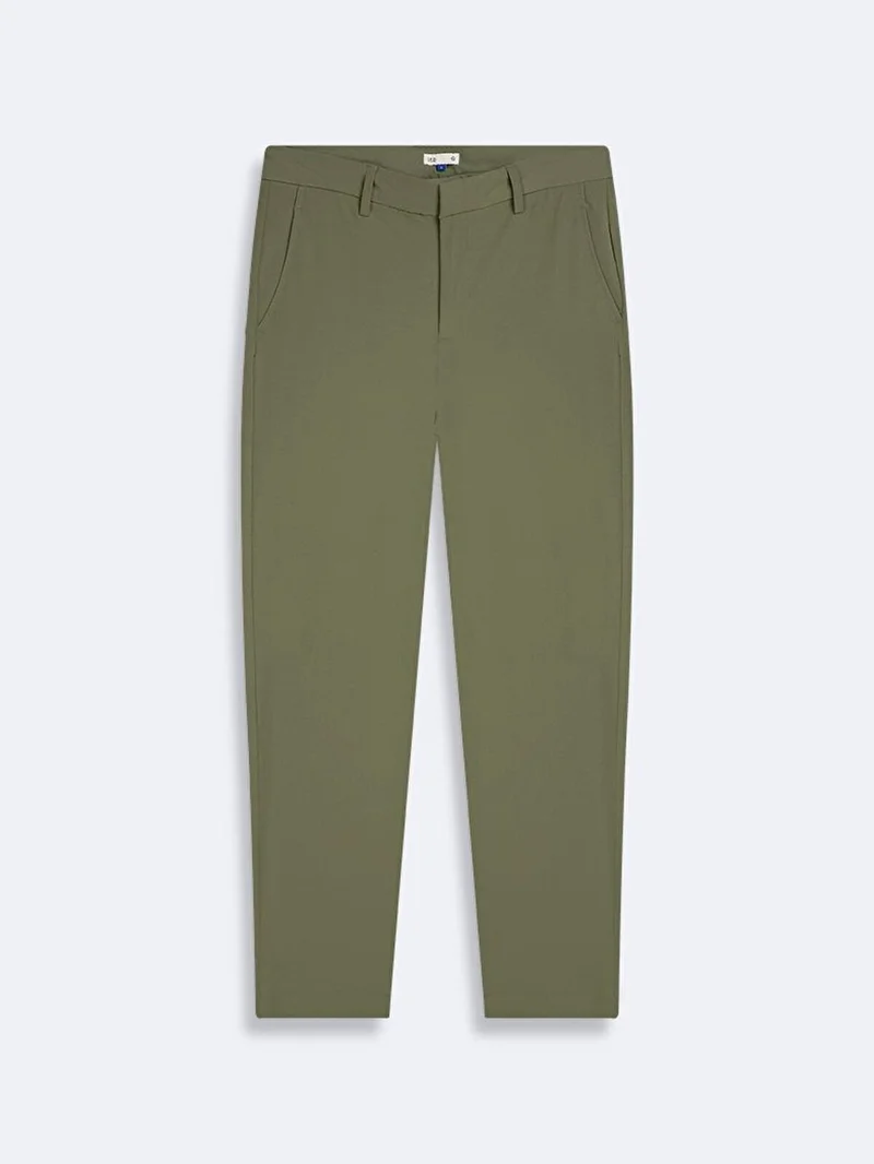 Gabardine Regular Green Trousers