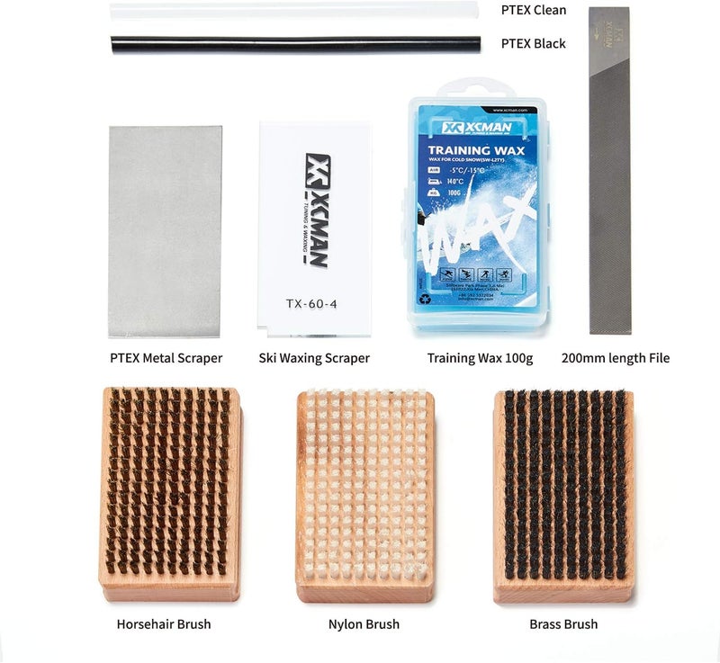 XCMAN Ski and Snowboard Waxing and Tuning Kit with Wax Brush Box for Traveling and Storage (Box with Tuning Tools) - Image 2