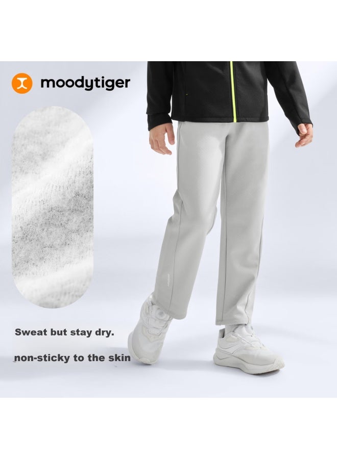 Moodytiger Kids Pants Soft And Sy  Spring New Boys Sports Pants Stretch Breathable Casual Girls Straight-leg Pants - Image 2