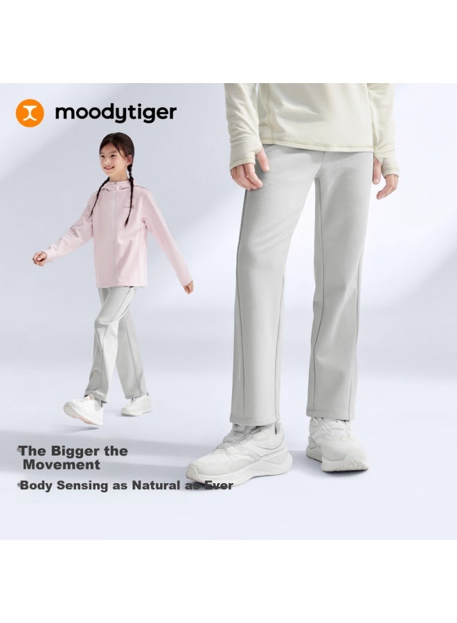 Moodytiger Kids Pants Soft And Sy  Spring New Boys Sports Pants Stretch Breathable Casual Girls Straight-leg Pants - Image 1