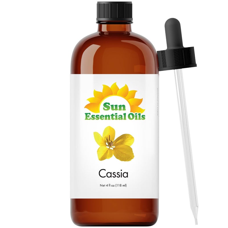 Sun Essential Oils Cassia 4oz Bottle for Diffuser Humidifier Aromatherapy Hair and Skin Care Cassia Oil Aromatherapy Oil