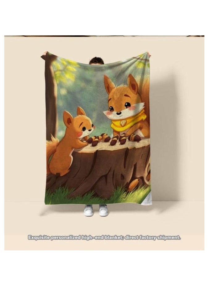 عام بطانية رقيقة من الفانيلا الكرتونية للأطفال أو الطلاب (دافئة ومريحة ومناسبة للنوم والألعاب) 100 سم * 150 سم - 987 - Image 1