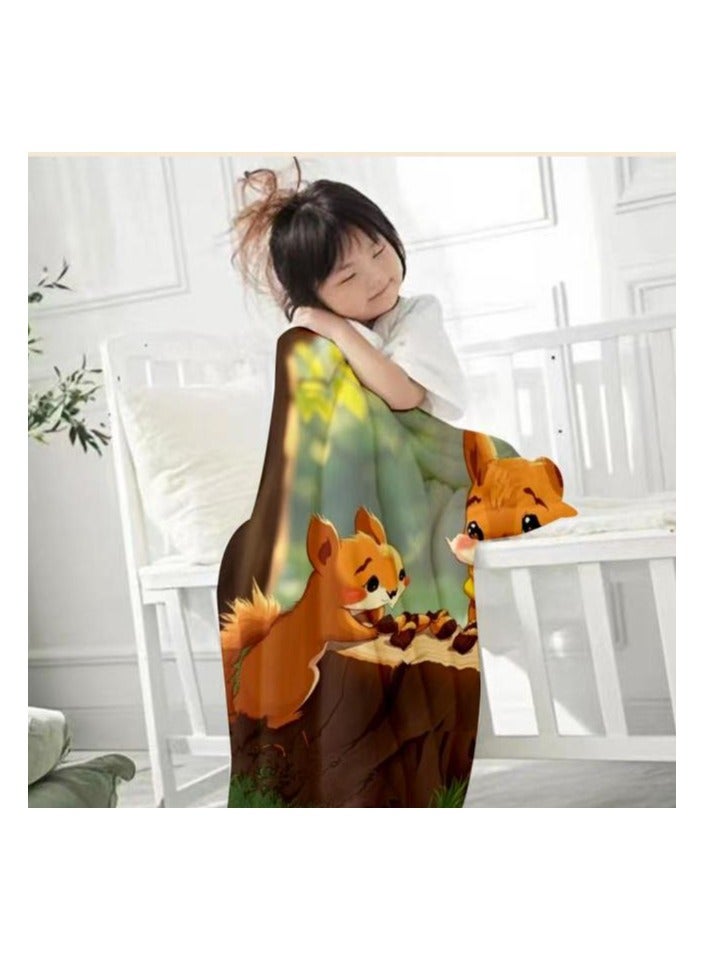 عام بطانية رقيقة من الفانيلا الكرتونية للأطفال أو الطلاب (دافئة ومريحة ومناسبة للنوم والألعاب) 100 سم * 150 سم - 987 - Image 3