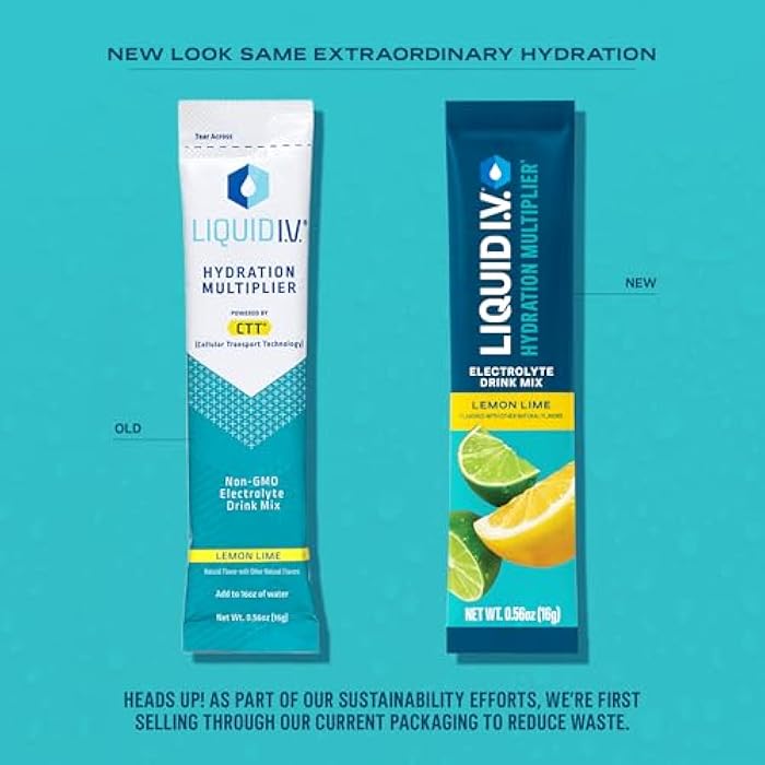 Liquid I.V.® Hydration Multiplier - Lemon Lime | Electrolyte Powder Drink Mix | 1 Pack (16 Servings) - Image 4