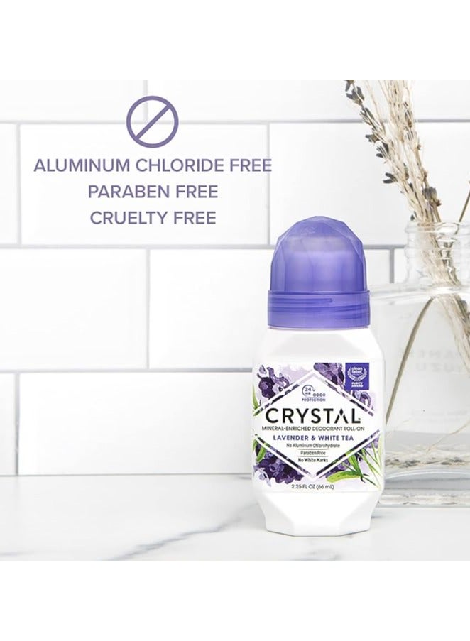 CRYSTAL, Mineral-Enriched Deodorant Roll-On, Lavender & White Tea, 2.25 fl oz (66 ml) - Image 4