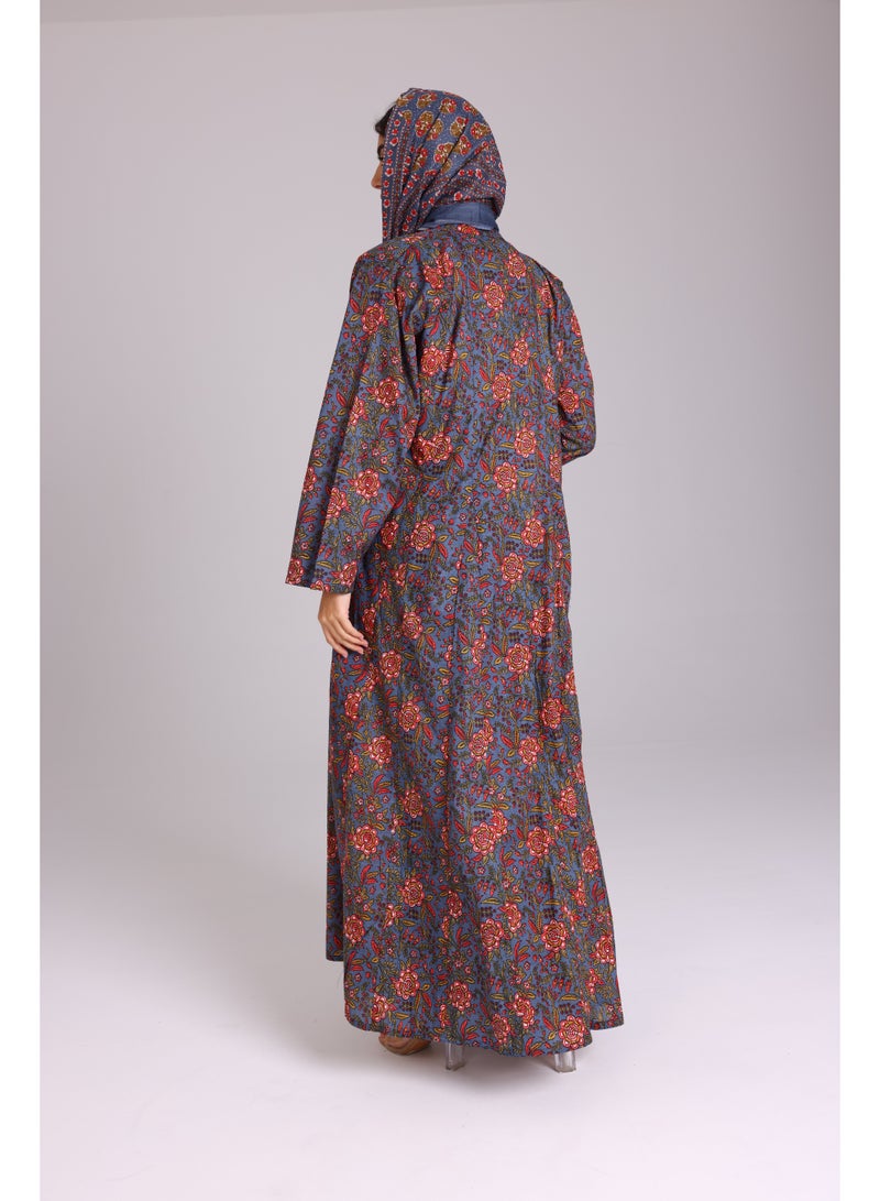 اكسا عباية نقوش ورود - Image 3