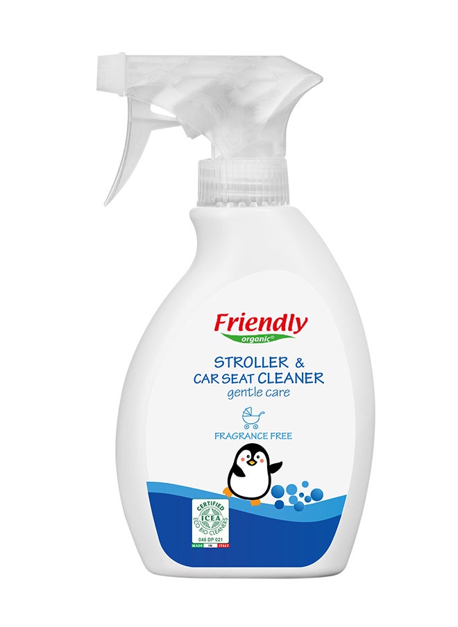 FRIENDLY ORGANIC Stroller & Car Seat Cleaner - Organic & Biodegradable Formula Removes Dirt, Stains from Fabric, Metal & Plastic Surfaces, Perfume, Alcohol & Chlorine-Free 250 ML  - Image 1