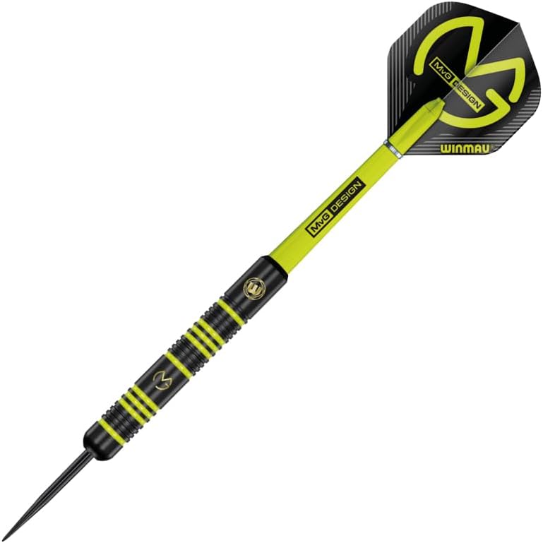 WINMAU Michael Van Gerwen MvG Ambition Professional Brass Steel Tip Darts Set with Flights and Shafts - Image 3