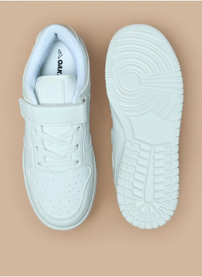 شو اكسبرس Panelled Sports Shoes with Hook and Loop Closure