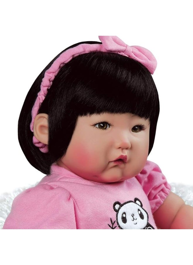 Paradise Galleries - Paradise GalleriesÂ® Asian Realistic Reborn Baby Doll, Ping Lau - Sculptor and Artist Designer Doll Collection, 20" Doll w/ 4 Piece Removable Outfit Plus Diaper, Special Birthday Gift, Ages 3+ - Bamboo - Image 1