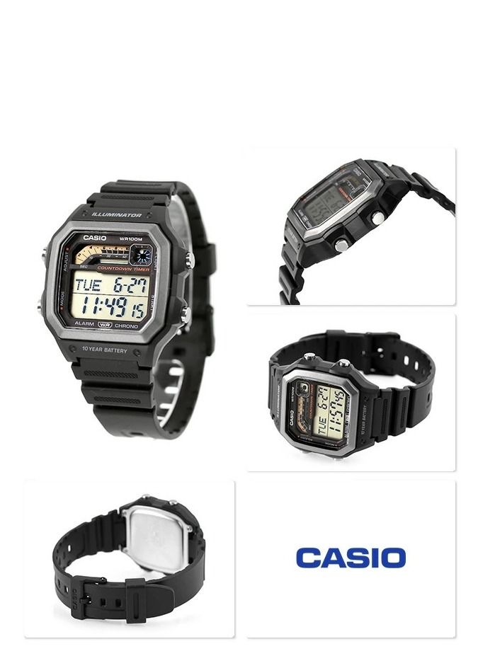 CASIO Youth Digital Watch WS-1600H-1AVDF - Image 2