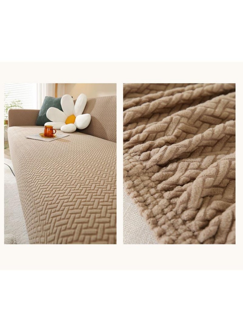 Y&D Stretch Chair Sofa Slipcover Non Slip Soft Couch Sofa Cover, Washable Furniture Protector with Non Slip Foam and Elastic Bottom for Kids, Pets Single seat - Image 2