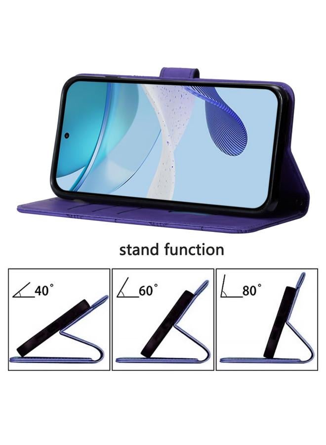 زبون جراب هاتف Honor X9C Smart Global Crossbody من الجلد المنقوش ثلاثي الأبعاد - Image 4