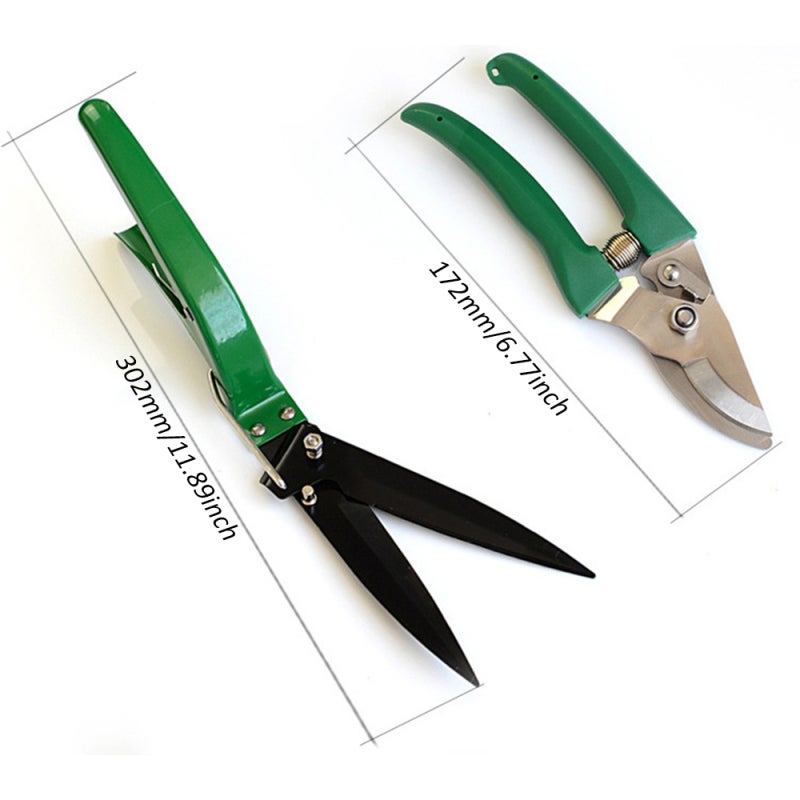 Gardening Hand Tools: 10Pcs Green Heavy Duty Stainless Steel Set - Ergonomic Anti-slip Handle Garden Tool Set for Home Gardeners, Beginners And Experienced Gardeners - Image 4