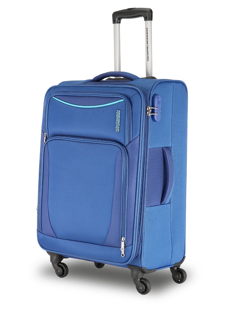 AMERICAN TOURISTER PORTLAND Soft Spinner Trolley Luggage MEDIUM 68CM BLUE  - Image 5