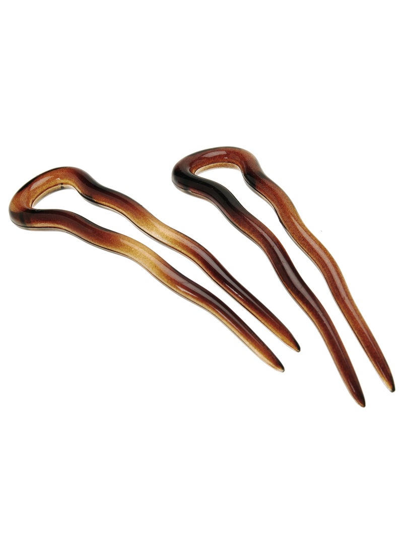 France Luxe - France Luxe Small Hair Pin Pair - Tortoise - Image 1